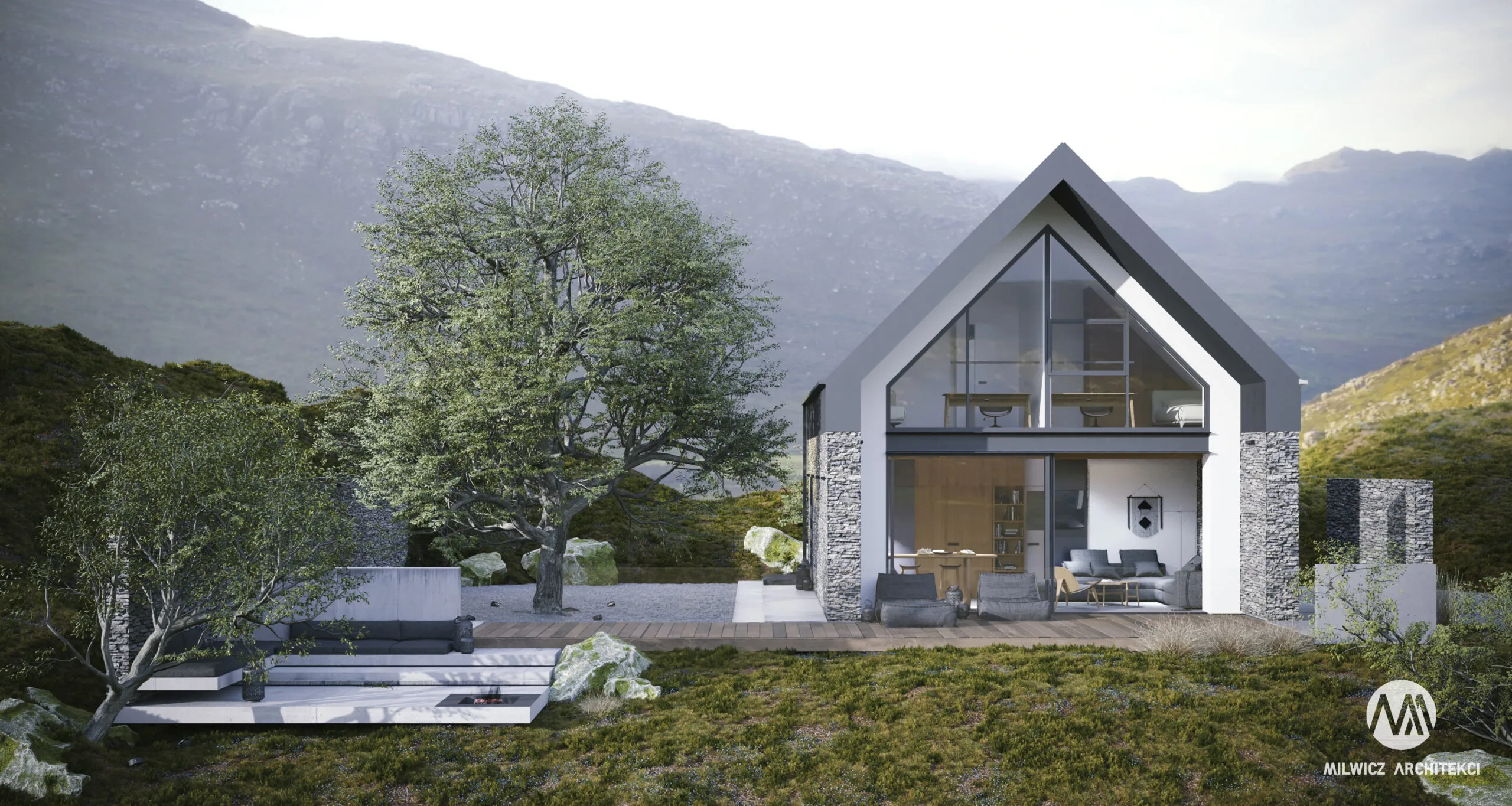 Milwicz architekci - projekt domu D81 - na zewnątrz