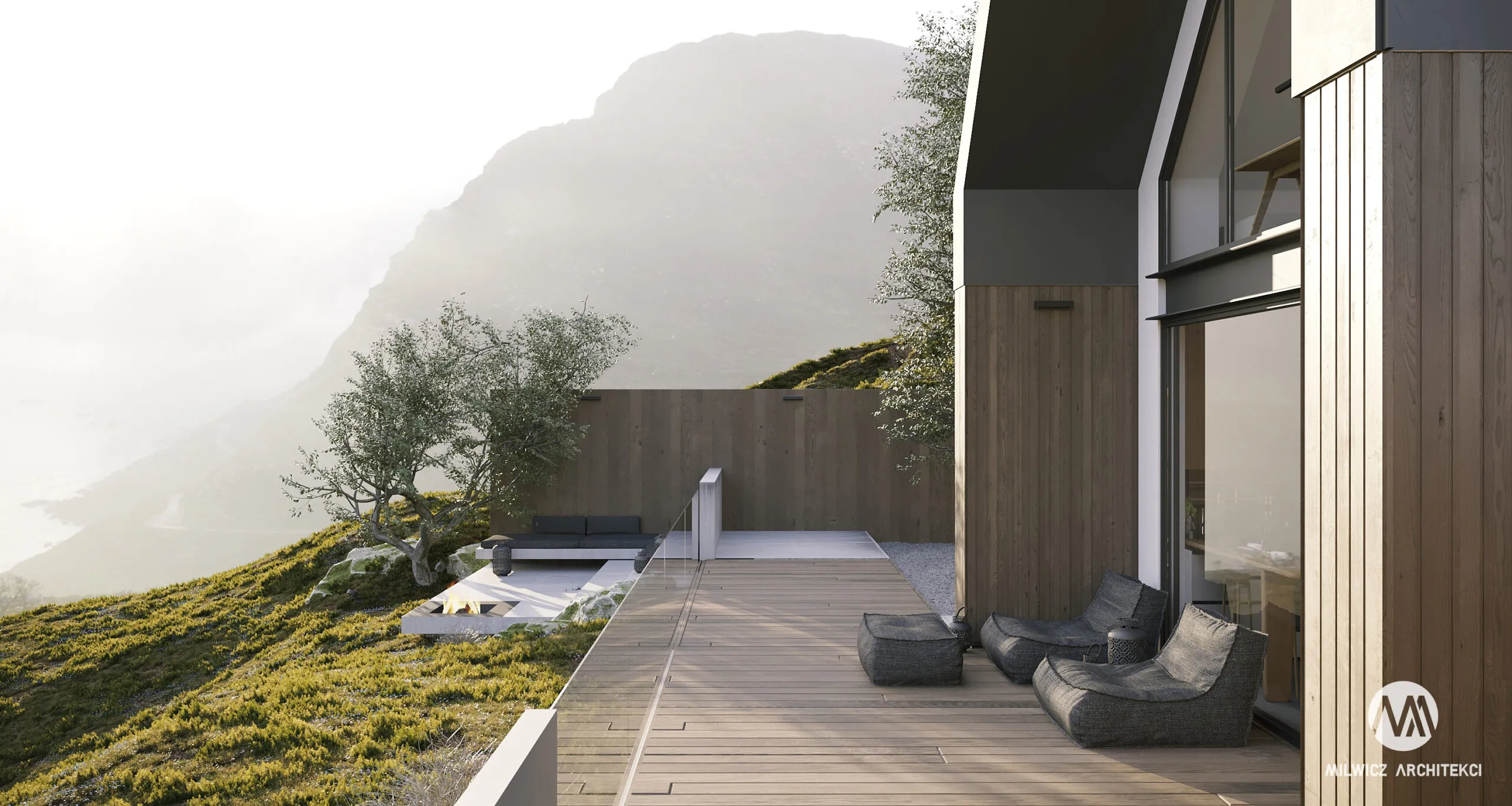 Milwicz architekci - projekt domu D81 - na zewnątrz