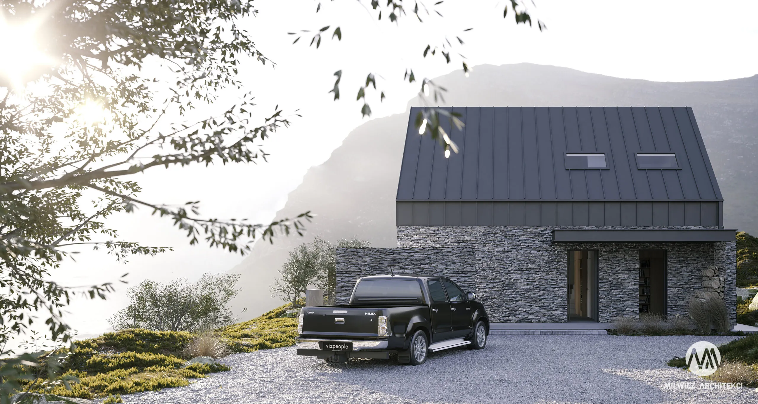 Milwicz architekci - projekt domu D81 - na zewnątrz