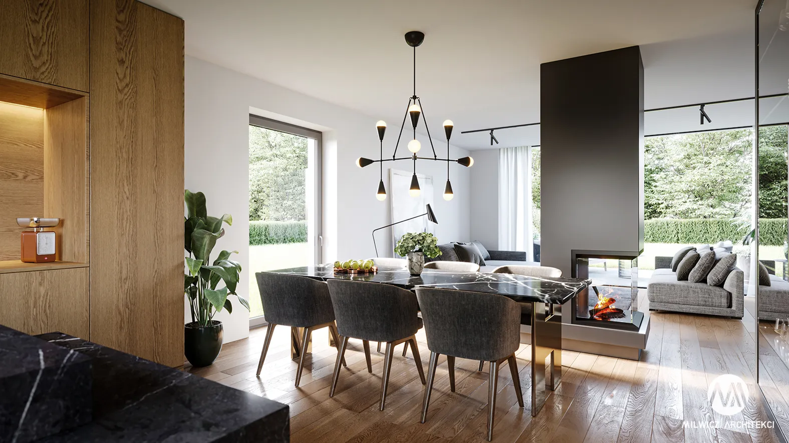 Milwicz architekci - projekt domu D82 96 - wnętrze
