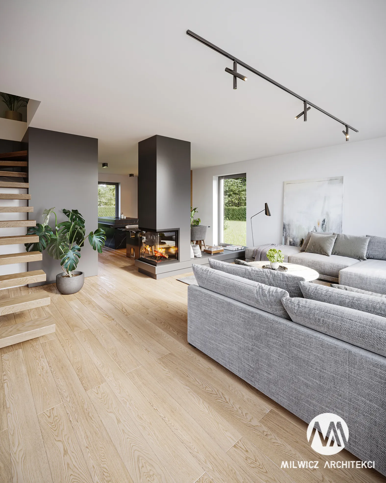 Milwicz architekci - projekt domu D82 96 - wnętrze