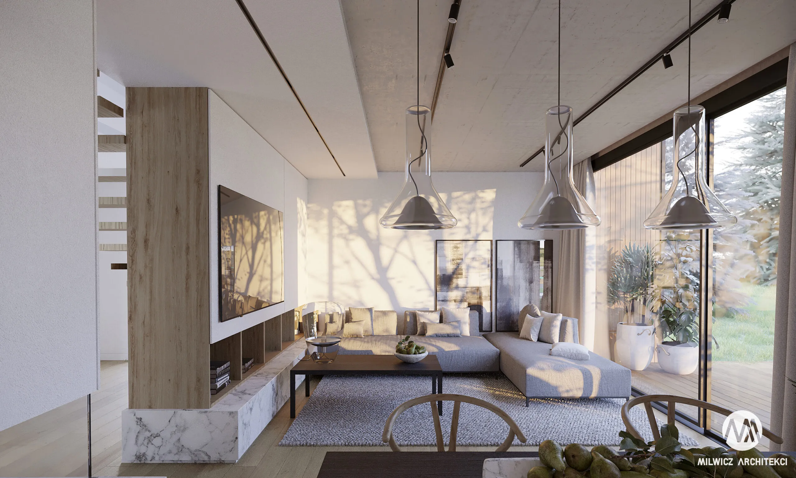 Milwicz architekci - projekt domu D89 - wnętrze