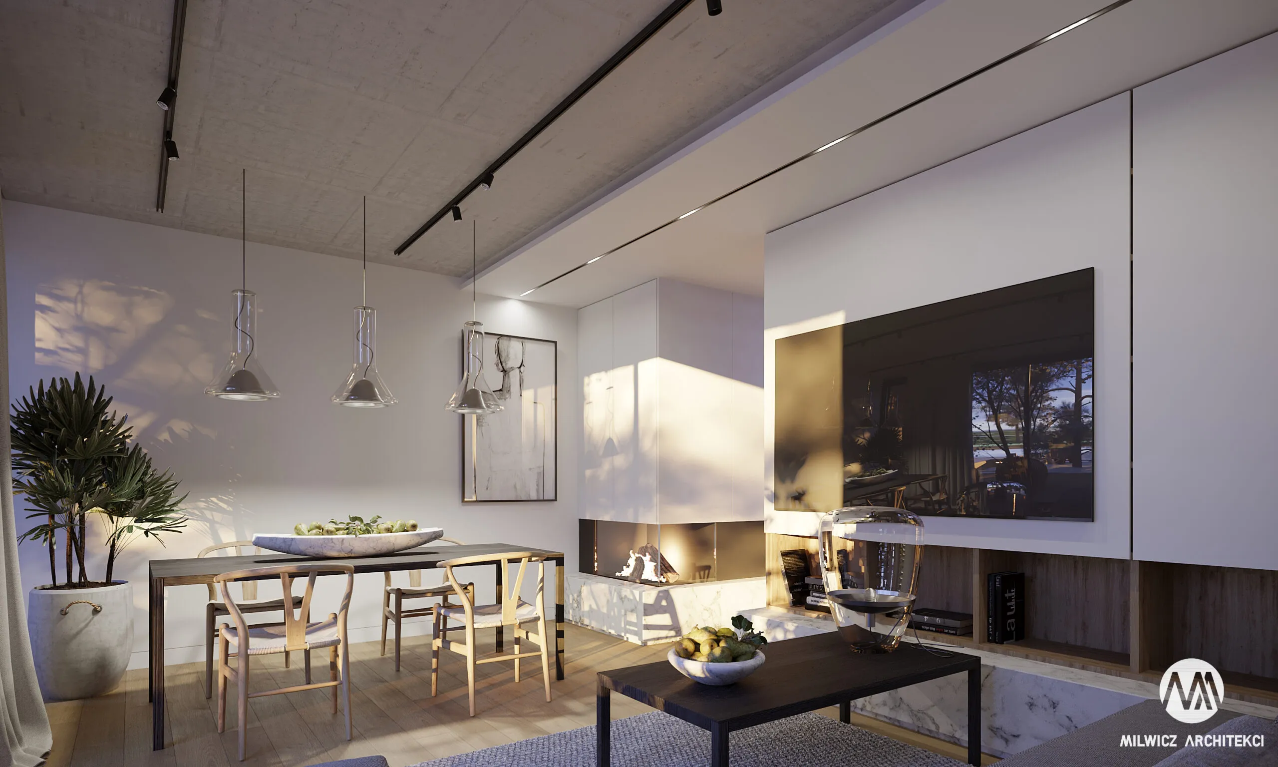 Milwicz architekci - projekt domu D89 - wnętrze