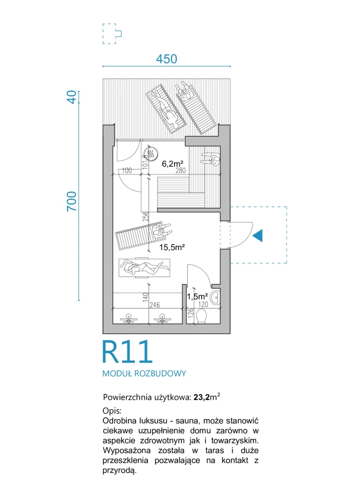 Projekty domów - Milwicz architekci - moduły rozbudowy - R11