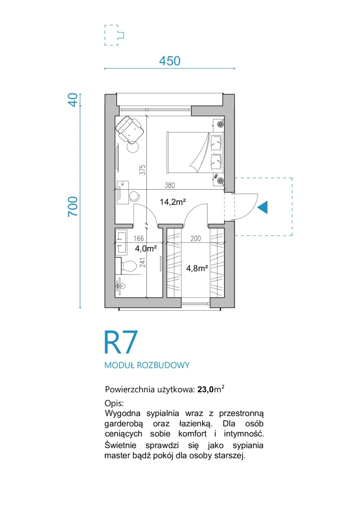 Projekty domów - Milwicz architekci - moduły rozbudowy - R7
