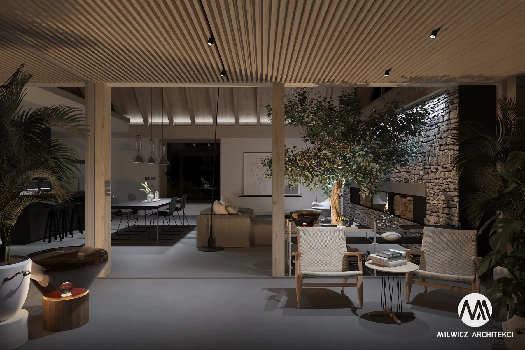 Gotowy projekt domu - Milwicz Architekci -Warszawa - widok do wnętrza
