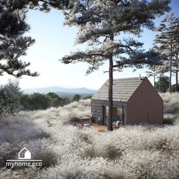 nowoczesna stodoła elewacja - Projekt domu TINY HOUSE - Milwicz Architekci 